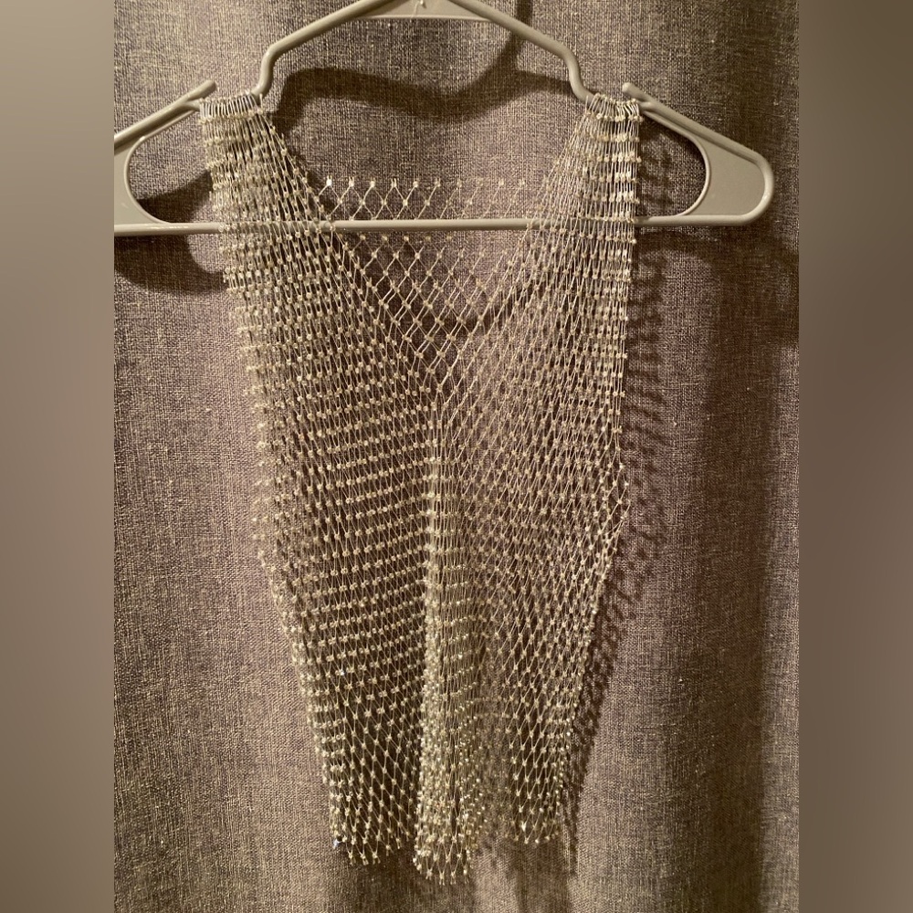 Mesh rhinestone tank